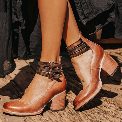 Ginevra™ | Multiple strap high heels with thick heel