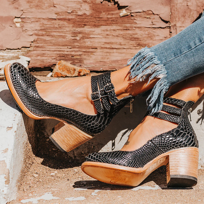Ginevra™ | Multiple strap high heels with thick heel