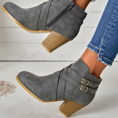 Orthopedic Leather Heel Boots