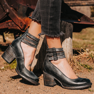 Ginevra™ | Multiple strap high heels with thick heel