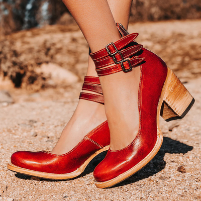 Ginevra™ | Multiple strap high heels with thick heel
