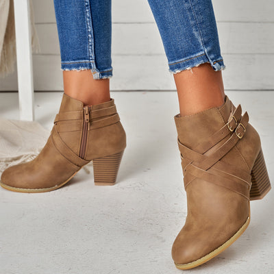 Orthopedic Leather Heel Boots