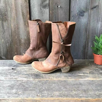 Lourdes | Women's Winter Cowgirl Boots with Warm Lining and Heel