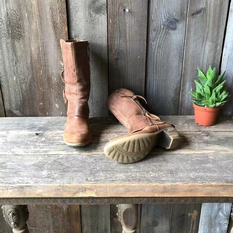 Lourdes | Women's Winter Cowgirl Boots with Warm Lining and Heel