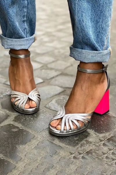Seraphina™ | Sparkling Sandals with Thick Heel and Elegant Buckle
