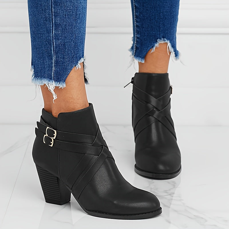 Orthopedic Leather Heel Boots