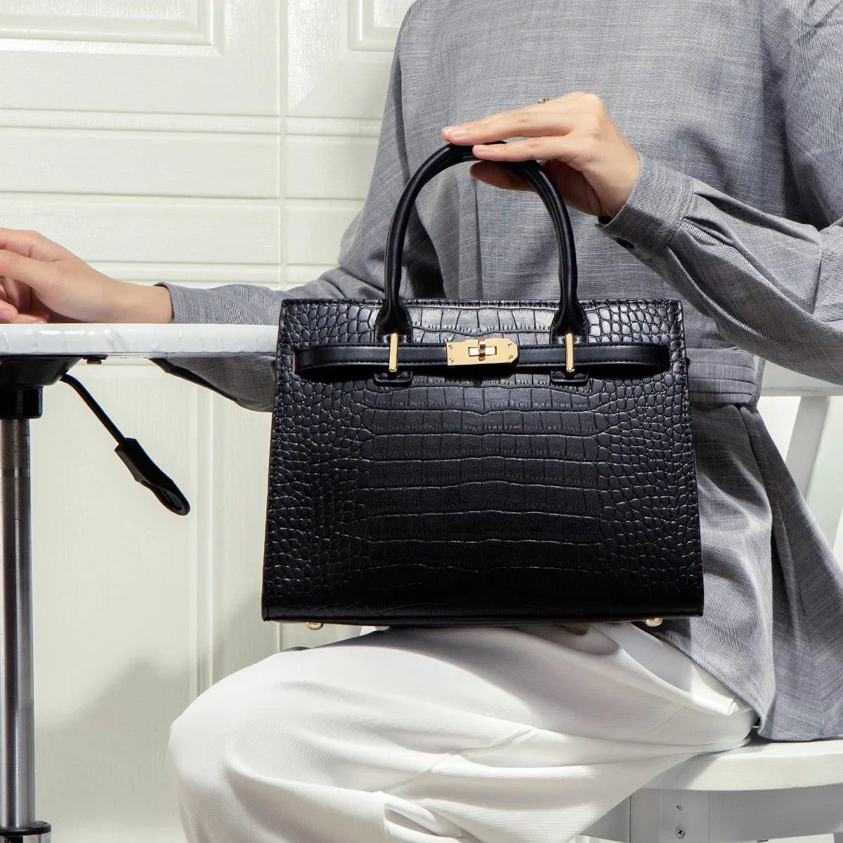 Marli Grace™ | Croco Shoulder Bag