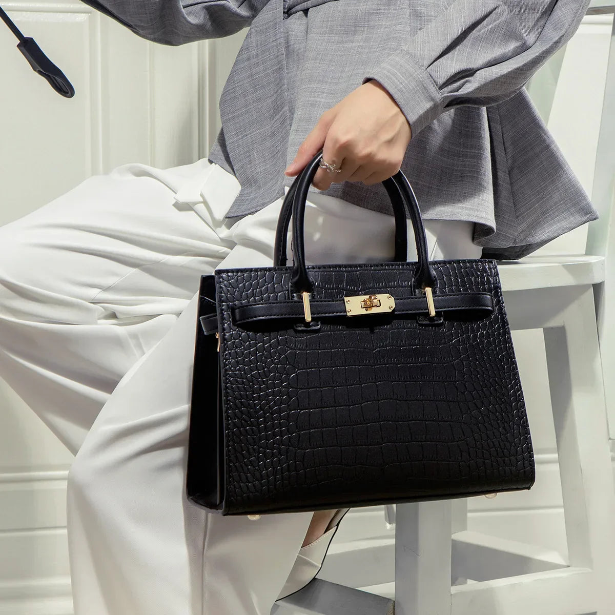 Marli Grace™ | Croco Shoulder Bag